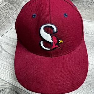 Unknown Embroidered S Cardinals Fitted Cap Hat size 7 “Smittys” on rear